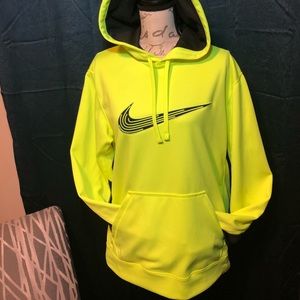 Nike Neon Yellow Hoodie - Size Medium